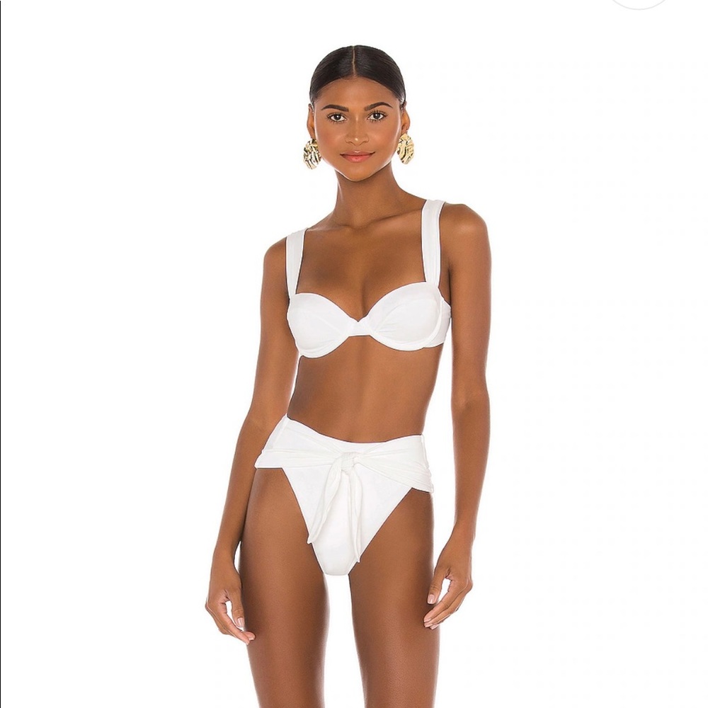 We Wore What- Riviera Bikini Bottom in Off White
